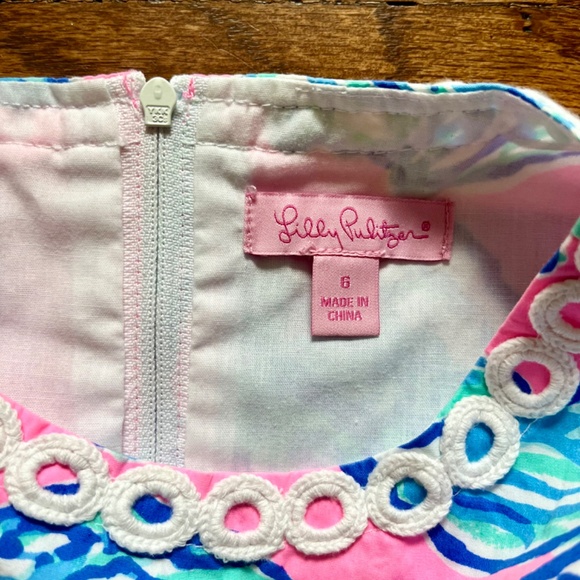 Lilly Pulitzer Pink and Blue Kids Dress - Picture 2 of 5